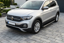 Volkswagen T-Cross 2019- гг. Боковые Подножки BlackLine (2 шт., Алюминий) фото 1