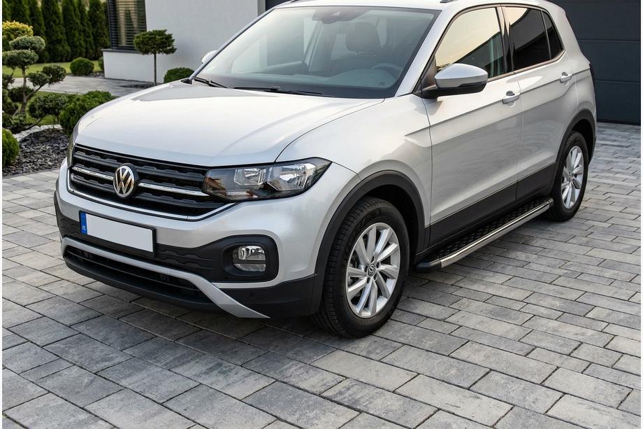 Volkswagen T-Cross 2019- гг. Боковые Подножки BlackLine (2 шт., Алюминий) Image