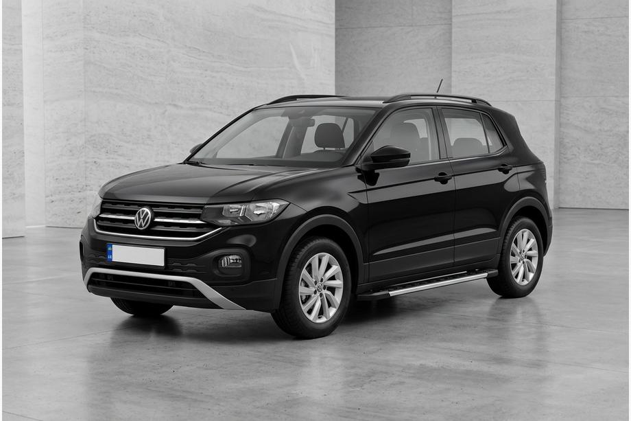 Volkswagen T-Cross 2019- гг. Боковые пороги RedLine V1 (2 шт., алюминий) Image