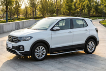 Volkswagen T-Cross 2019- гг. Боковые Подножки Tayga Grey (2 шт., Алюминий) фото 1
