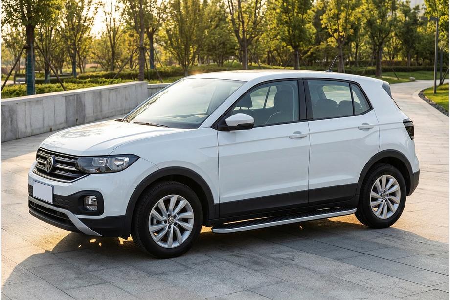 Volkswagen T-Cross 2019- гг. Боковые Подножки Tayga Grey (2 шт., Алюминий) Image