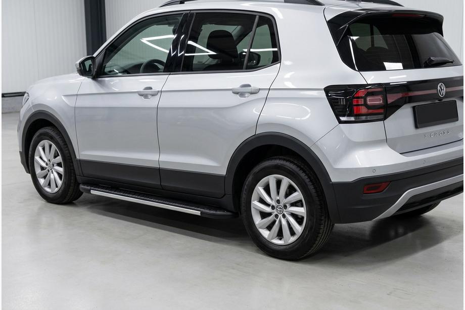 Volkswagen T-Cross 2019- гг. Боковые Подножки Bosphore Grey (2 шт., Алюминий) Image