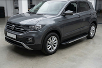 Volkswagen T-Cross 2019- гг. Боковые Подножки Duru (2 шт., Алюминий) фото 1