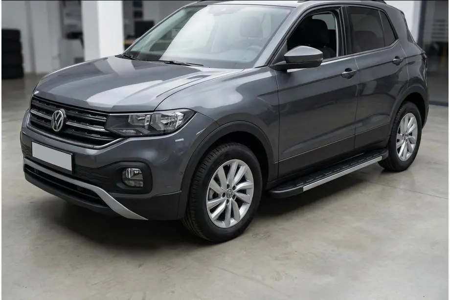 Volkswagen T-Cross 2019- гг. Боковые Подножки Duru (2 шт., Алюминий) Image