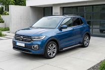 Volkswagen T-Cross 2019- гг. Боковые Подножки Vision New Black (2 шт., Алюминий) фото 1