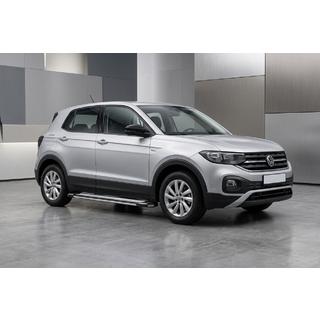 Боковые Подножки Rainbow (2 шт., Алюминий) Volkswagen T-Cross 2019- гг. фото 1