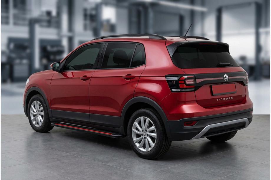Volkswagen T-Cross 2019- гг. Боковые Подножки Maya Red (2 шт., Алюминий) Фото 1