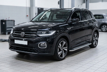 Volkswagen T-Cross 2019- гг. Боковые Подножки Maydos V2 (2 шт., Алюминий) фото 1