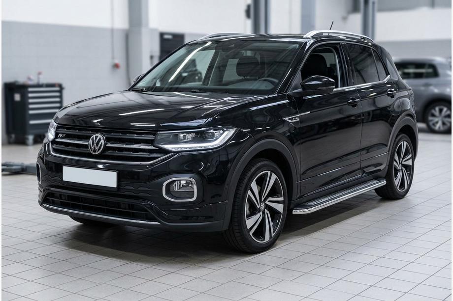Volkswagen T-Cross 2019- гг. Боковые Подножки Maydos V2 (2 шт., Алюминий) Image