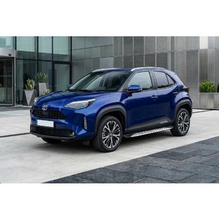 Боковые Подножки Shining V1 (2 шт., Алюминий) Toyota Yaris/Yaris Cross (XP210) 2020- гг. фото 1