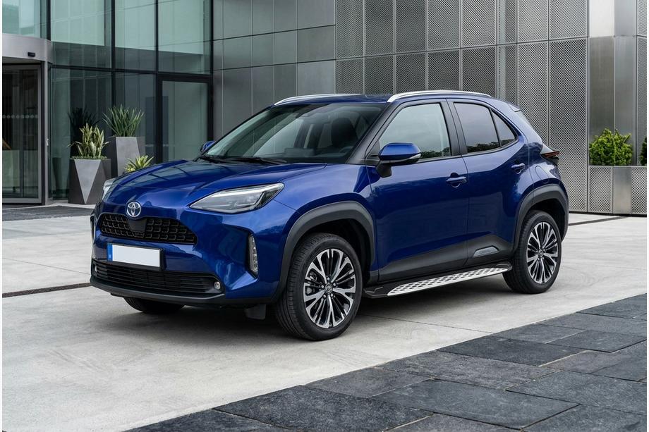 Toyota Yaris/Yaris Cross (XP210) 2020- гг. Боковые Подножки Shining V1 (2 шт., Алюминий) Image
