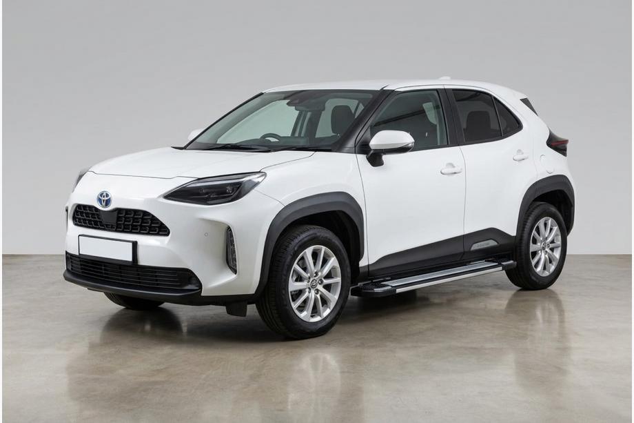 Toyota Yaris/Yaris Cross (XP210) 2020- гг. Боковые Подножки Rainbow (2 шт., Алюминий) Image