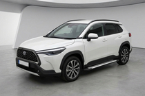 Toyota Corolla Cross 2020- гг. Боковые Подножки Line (2 шт., Алюминий) фото 1