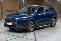 Toyota Corolla Cross 2020- гг. Боковые Подножки Shining V1 (2 шт., Алюминий) фото 1