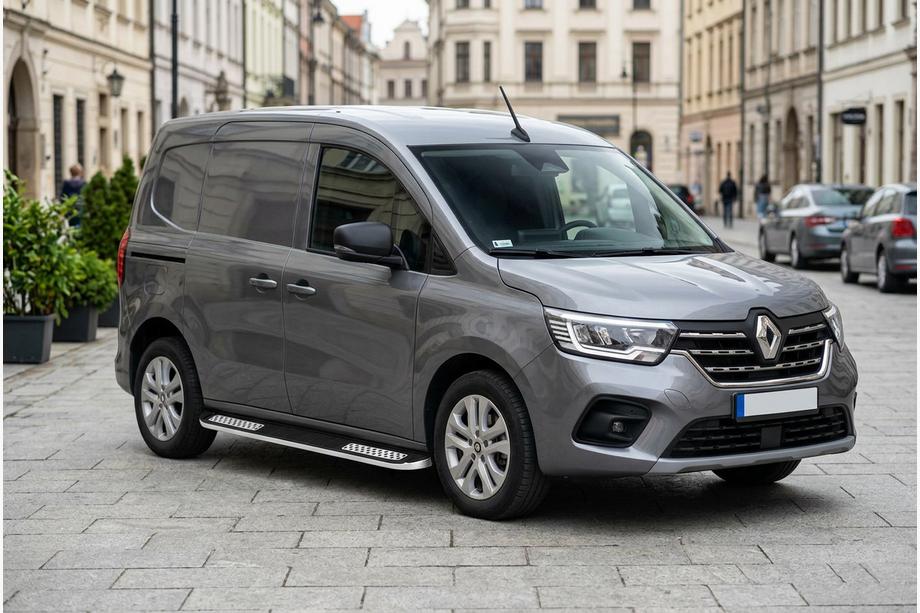 Renault Kangoo/Express 2021- гг. Боковые Подножки Tayga V2 (2 шт., Алюминий) Renault Express с 2021 года Image
