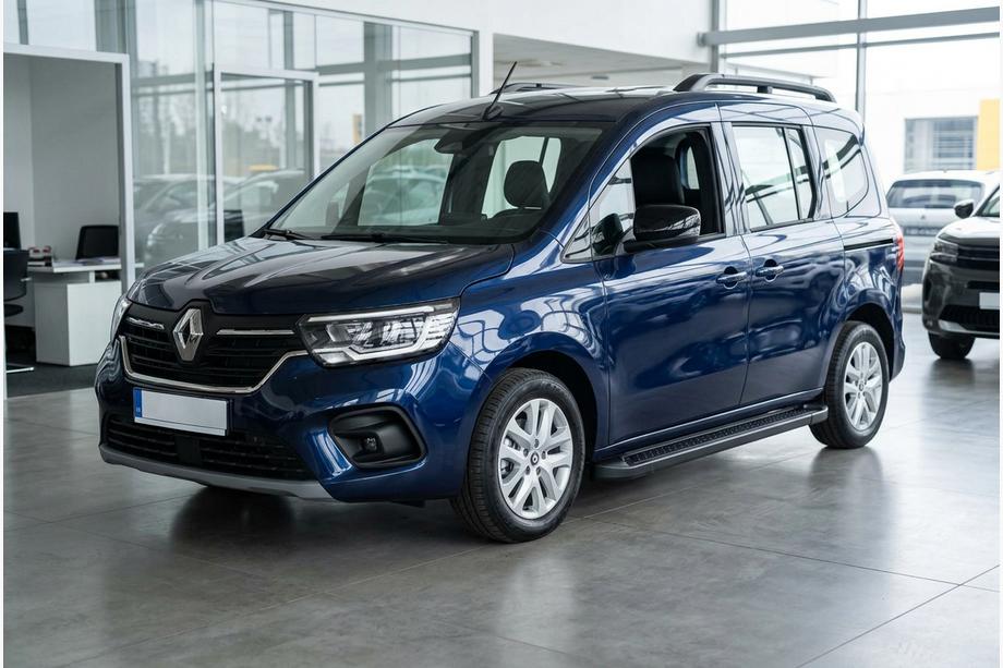 Renault Kangoo/Express 2021- гг. Боковые Подножки Allmond Black (2 шт., Алюминий) Image