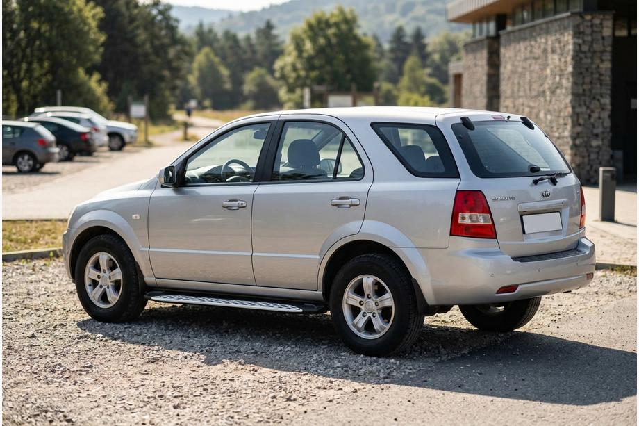 Kia Sorento I BL 2002-2009 гг. Боковые Подножки Shining V1 (2 шт., Алюминий) Image