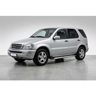 Боковые Подножки Shining V1 (2 шт., Алюминий) Mercedes ML W163 1997-2005 гг. фото 1