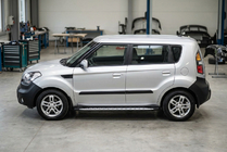 Kia Soul I 2008-2013 гг. Боковые Подножки Shining V1 (2 шт., Алюминий) фото 1