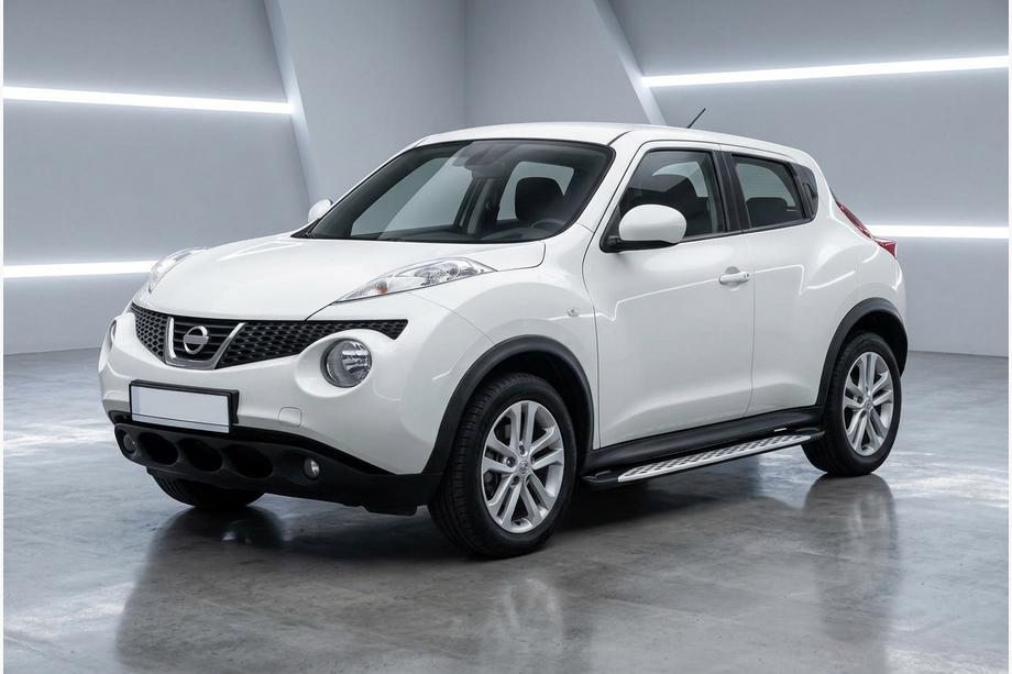 Nissan Juke 2010-2019 гг. Боковые Подножки Shining V1 (2 шт., Алюминий) Image