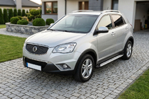 SsangYong Korando 2010-2019 гг. Боковые Подножки Shining V1 (2 шт., Алюминий) фото 1