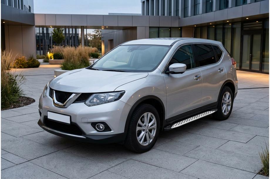 Nissan X-trail T32/Rogue 2014-2021 гг. Боковые Подножки Shining V1 (2 шт., Алюминий) Image