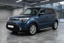 Kia Soul II 2013-2018 гг. Боковые Подножки Shining V1 (2 шт., Алюминий) фото 1