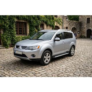 Боковые Подножки Shining V1 (2 шт., Алюминий) Mitsubishi Outlander 2006-2012 гг. фото 1