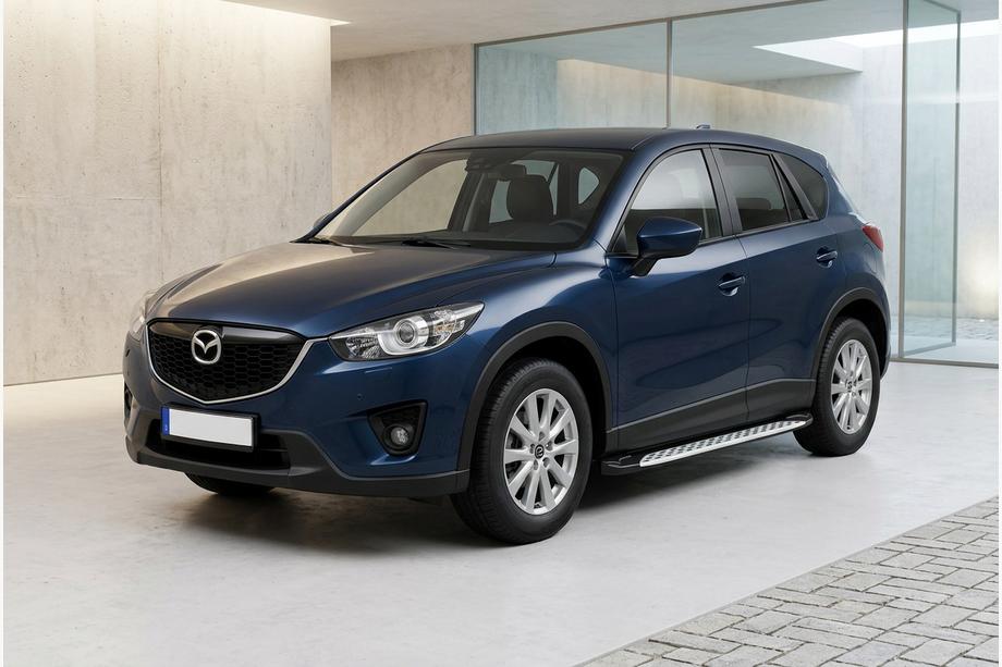 Mazda CX-5 2012-2017 гг. Боковые Подножки Shining V1 (2 шт., Алюминий) Image
