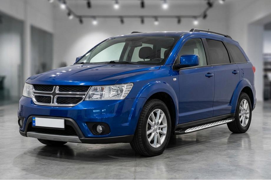 Dodge Journey 2008-2020 гг. Боковые Подножки Shining V1 (2 шт., Алюминий) Image