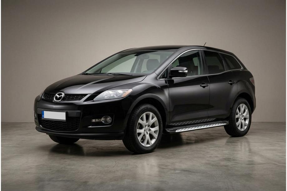 Mazda CX-7 2006-2012 гг. Боковые Подножки Shining V1 (2 шт., Алюминий) Image