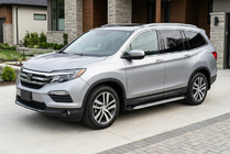 Honda Pilot 2015-2022 гг. Боковые Подножки Shining V1 (2 шт., Алюминий) фото 1