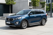 Kia Sorento III UM 2014-2020 гг. Боковые Подножки Shining V1 (2 шт., Алюминий) фото 1