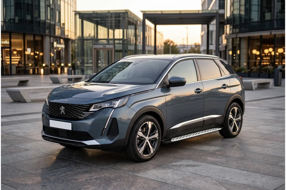 Peugeot 3008 2016-2023 гг. Боковые Подножки Shining V1 (2 шт., Алюминий) Image