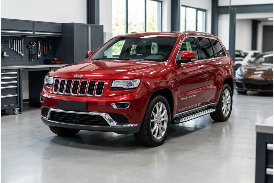 Jeep Grand Cherokee WK2 2010-2021 гг. Боковые Подножки Shining V1 (2 шт., Алюминий) Фото 1