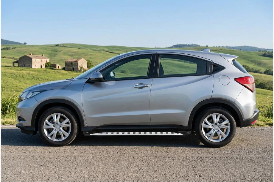 Honda HR-V 2014-2021 гг. Боковые Подножки Shining V1 (2 шт., Алюминий) Image