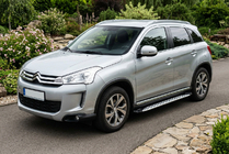 Citroen C-4 Aircross 2012-2017 гг. Боковые Подножки Shining V1 (2 шт., Алюминий) фото 1