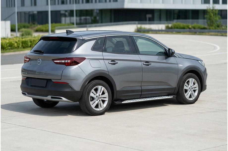 Opel Grandland X 2017- гг. Боковые Подножки Shining V1 (2 шт., Алюминий) Фото 1