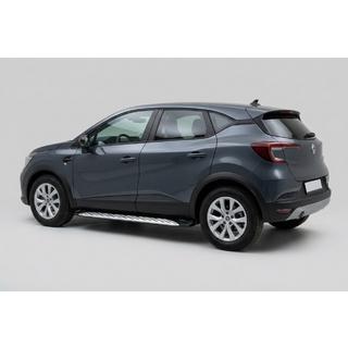Боковые Подножки Shining V1 (2 шт., Алюминий) Renault Captur 2019- гг. фото 1