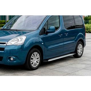 Боковые Подножки Shining V1 (2 шт., Алюминий) Peugeot Partner Tepee 2008-2018 гг. фото 1