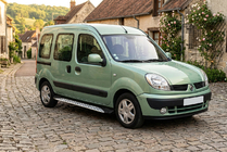 Renault Kangoo 1998-2008 гг. Боковые Подножки Shining V1 (2 шт., Алюминий) фото 1