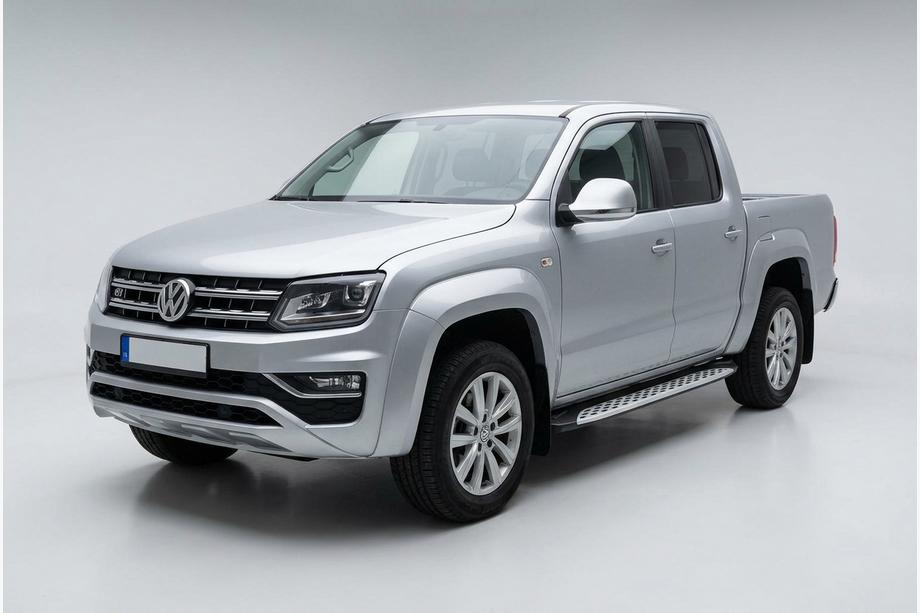 Volkswagen Amarok 2010-2022 гг. Боковые Подножки Shining V1 (2 шт., Алюминий) Фото 1