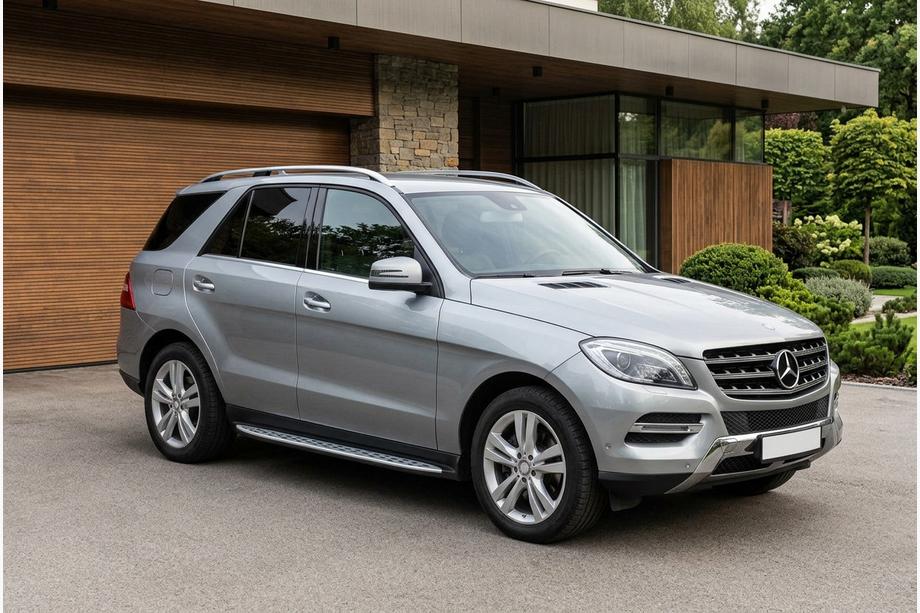 Mercedes GLE/ML class W166 2011-2018 гг. Боковые Подножки Shining V1 (2 шт., Алюминий) Image