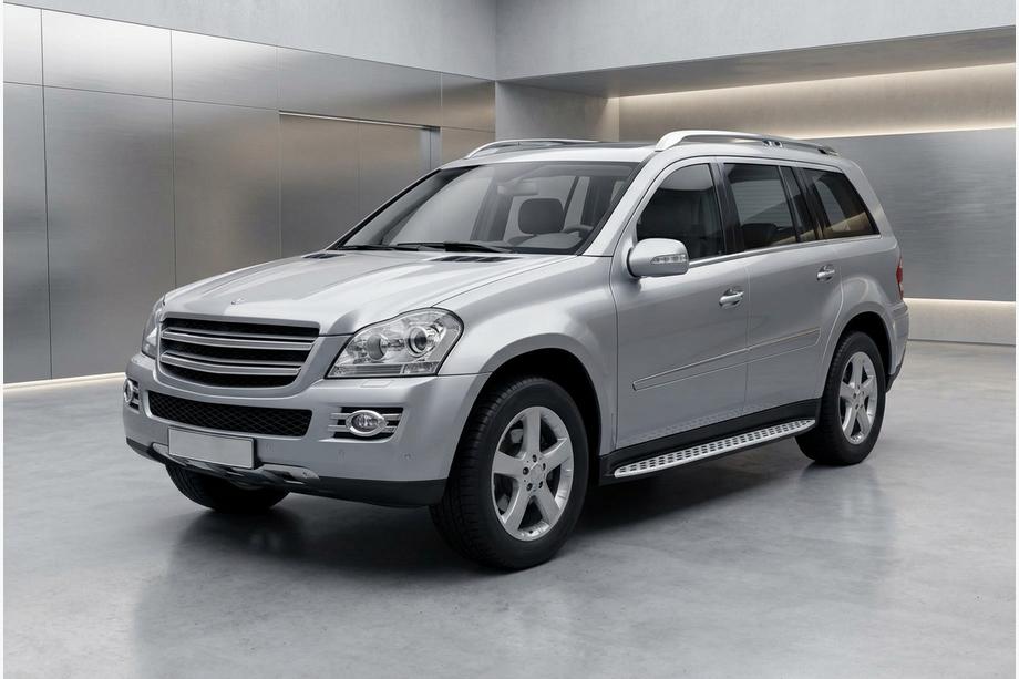 Mercedes GL class X164 2006-2012 гг. Боковые Подножки Shining V1 (2 шт., Алюминий) Image