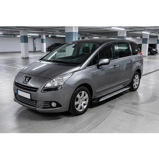 Боковые Подножки Shining V1 (2 шт., Алюминий) Peugeot 5008 2009-2016 гг. фото 1
