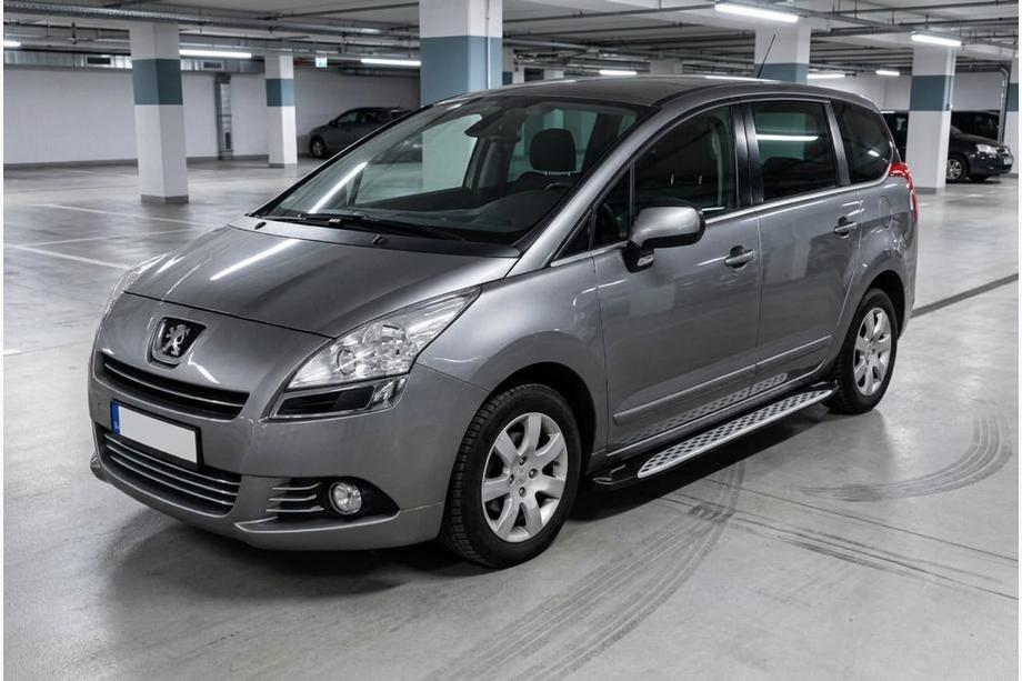 Peugeot 5008 2009-2016 гг. Боковые Подножки Shining V1 (2 шт., Алюминий) Image