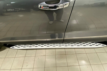 Skoda Kodiaq 2016-2023 гг. Боковые Подножки Shining V1 (2 шт., Алюминий) фото 5