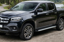 Mercedes X class 2017-2020 гг. Боковые Подножки Shining V1 (2 шт., Алюминий) фото 1