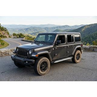 Боковые Подножки Shining V1 (2 шт., Алюминий) Jeep Wrangler 2018- гг. фото 1