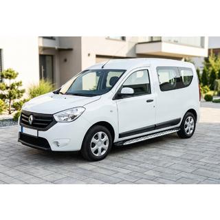 Боковые Подножки Shining V1 (2 шт., Алюминий) Renault Dokker 2013-2022 гг. фото 1